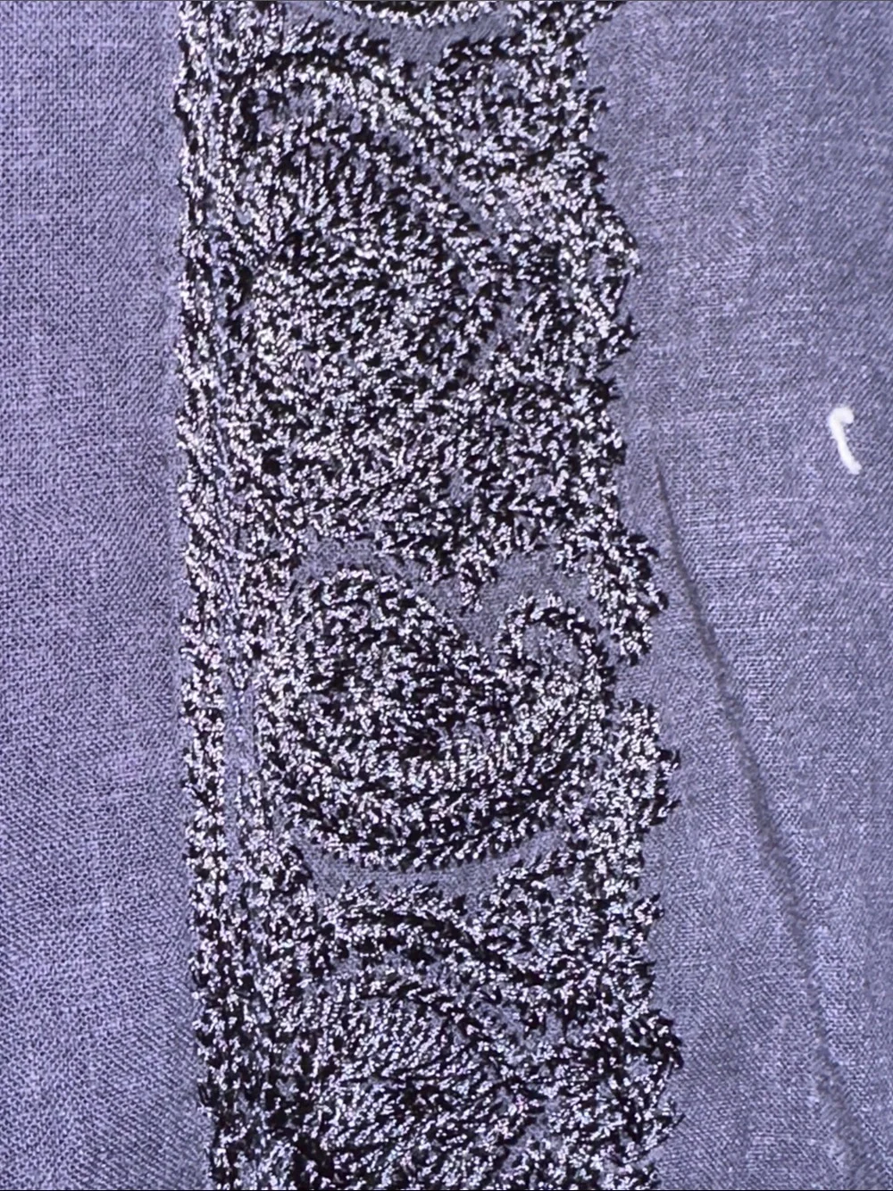 Soft Surroundings Navy Blue Capris with Black Lace Trim